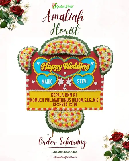 Papan Bunga Pernikahan Lawang Agung